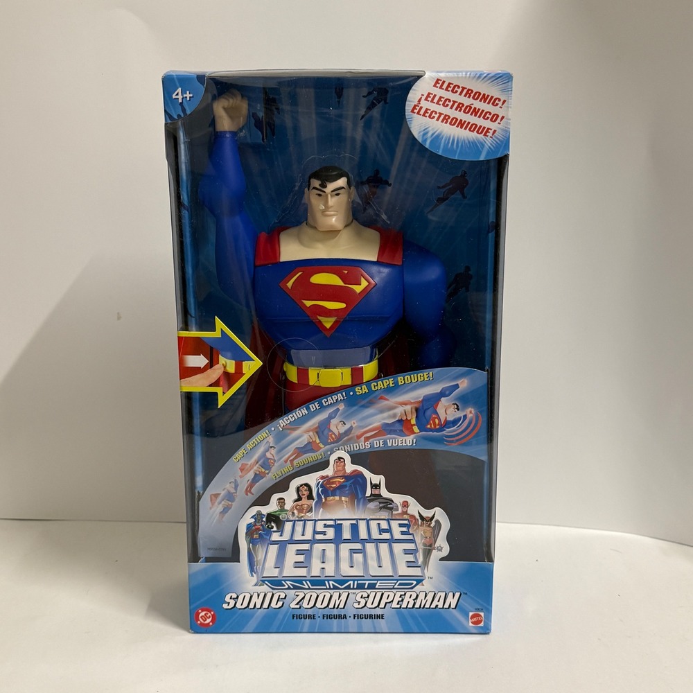 Mattel‎ Justice League Unlimited Sonic Zoom Superman Electronic Action Figure